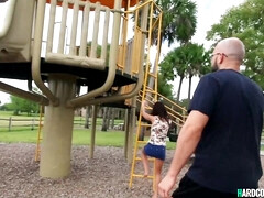 フェラチオ, ハードコア, アウトドア, ペニス, 小柄, オマンコ, 現実, フェラする