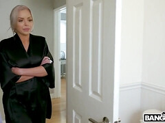 Grote mammen, Blond, Rondborstig, Sperma, Sperma in mond, Pornster, Spuiten, Tieten likken