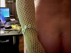 Crossdresser, Europäisch, Französisch, Schwul, Handjob, Masturbation, Reif, Spielzeuge