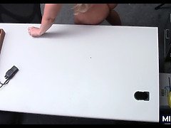 デカパイ, ブロンド, イマラチオ, 巨大, 淫乱熟女, 母, 現実, 妻