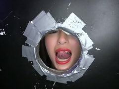 美女, デカチン, フェラチオ, 茶髪の, イく瞬間, バック, 自然山雀, 濡れ