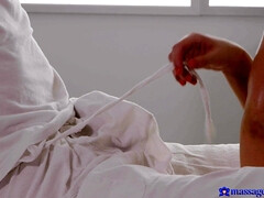 Redhead Vixen Sparks Wild Solo Passion in TransAngels Kitchen Scene