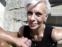 デカチン, フェラチオ, 車, 指いじり, 手コキする, Hd, アウトドア, ヤリマンの