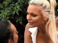 Chica, Mamada, Sexo duro, Al aire libre, Trio