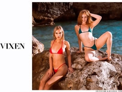 Culo, Rubia, Ffm, Pajear, Besar, Al aire libre, Adolescente, Trio