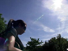 Amateur, Nana, Brunette brune, Argent, De plein air, Pov, Réalité, Pute