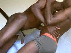 Afrikanisch, Schwarz, Schwul, Ablutschen