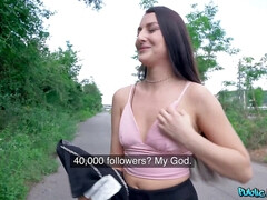 Funny and sweet czech babe Katy Rose in POV outdoor porn clip