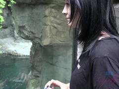 Enthousiasteling, Zwart, Pijpbeurt, Emo jongen, Vriendin, Handbeurt, Kort haar, Mager