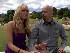 Arsch, Blondine, Blasen, Verrückt, Spermaladung, Handjob, Ehemann, Natürlich