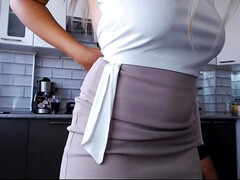 素人, アジア人, 美女, デカパイ, ブロンド, フェラチオ, 自家製, オマンコ