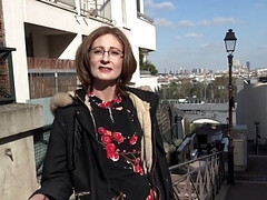 Old skinny bitch gets her elegant French ass fucked