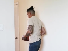 Big ass realtor gets caught playing with dildo