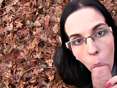 Czech amateur beauty bangs in the forest