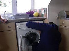 Big titted cougar bent over and pussy fucked