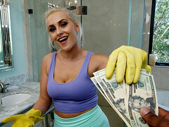 Indica Monroe lands BBC in her holes and sperm on tits