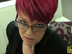 エロ熟女, 淫乱熟女, オマンコ, 現実, 赤毛, ストッキング