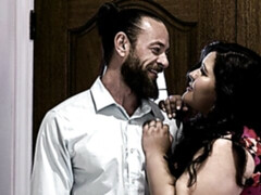 Grote lul, Bruinharig, Hondjeshouding, Flexibiel, Harig, Natuurlijke tieten, Mager, Tieten likken