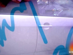 デカチン, ブロンド, フェラチオ, イく瞬間, ドイツ人, 手コキする, 下着, 娼婦