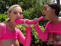 Blake Blossom And Lily Starfire - interracial lesbian sex outdoors