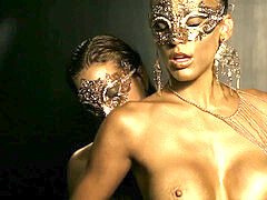 Painted Gold Abigail Mac and Ryan Ryans enjoy snatch