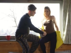Arsch, Paar, Europäisch, Küssen, Im freien, Piercing, Muschi, Tanga