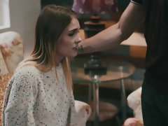 Blond, Sperma shot, Voeten, Vriendin, Harig, Natuurlijke tieten, Kut duiken, Trio