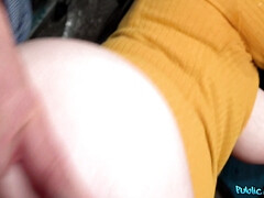 フェラチオ, ぽちゃ, イく瞬間, チン, お金, アウトドア, 公共, オッパイの