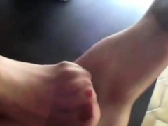 Brunette brune, Fétiche des pieds, Nylon, Solo