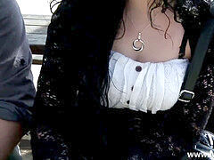 素人, アナル, 茶髪の, 公共