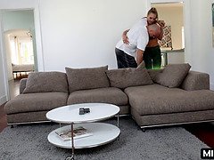 デカチン, デカパイ, ブロンド, フェラチオ, エロ熟女, Hd, 熟年, 淫乱熟女