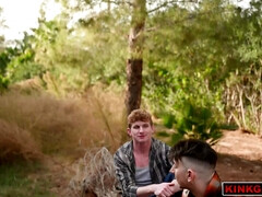 Anal, Guantes, Cuero, Músculo, Castigada, Pelirrojo, Nalgadas, Tatuaje