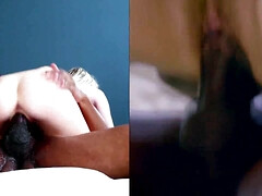 Grosse titten, Schwarz, Braunhaarige, Schwanz, Doppelpenetration, Europäisch, Deutsch, Milf