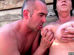 Round, milf, outdoor