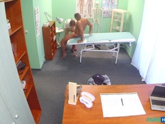 Cheated boyfriend wants tests but gets revenge with sexy blonde nurse