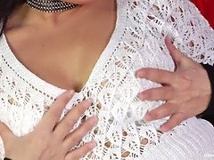 Chubby amateur slut has all of her holes used