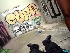 Grosser arsch, Grosse titten, Blasen, Schwarz, Hd, Italienisch, Pov, Öffentlich