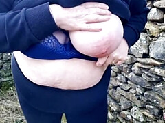 素人, ぽっちゃり, デカパイ, イギリス人, 自家製, 天然, 乳首, 妻