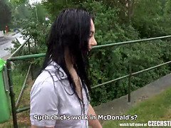 Leie, Blasen, Braunhaarige, Tschechisch, Hd, Pov, Öffentlich, Realität