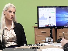 Loan4k. busty blonda blanche gives herself to loan agent in office