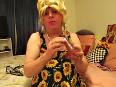 Sissy fagot anal sex in a dress!