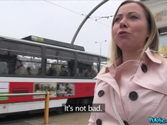 Cute Blonde Opens Legs for Free Transit