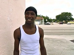 Real black thug str8 agrees to fuck gay outdoors in public