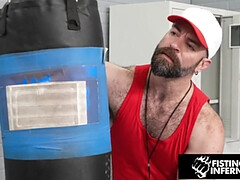 FistingInferno - Hot jocks unleash energy with muscle trainers fist