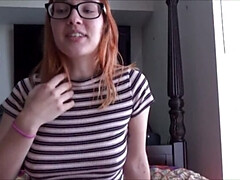 Amateur, Gros seins, Sucer une bite, Famille, Lunettes, Pov, Rousse roux, Adolescente