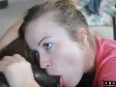 Blonde Housewife Makes Out After Sucking BBC