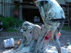 Pelea de gatas, Al aire libre, Público, Mojado