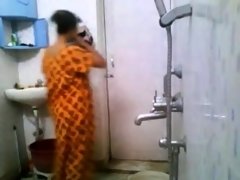 Indian College Babe In Hostel Shower