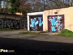 Blonde, Hd, De plein air, Pisser, Public, Solo, Fils, Voyeur