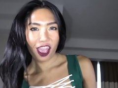 Asiatique, Sucer une bite, Branlette thaïlandaise, Hd, Pov, Transsexuelle